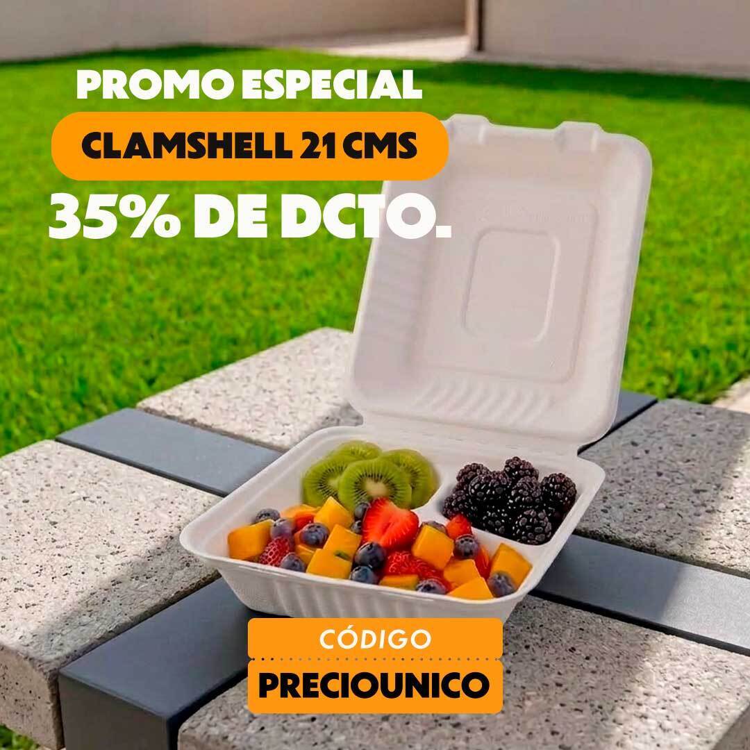Clamshell LIQUIDACIÓN 21cm/ 100 unidades